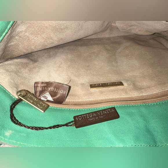 NEW Bottega Veneta animal Calf Hair and suede Teal Cream Tote Bag - Picture 10 of 11